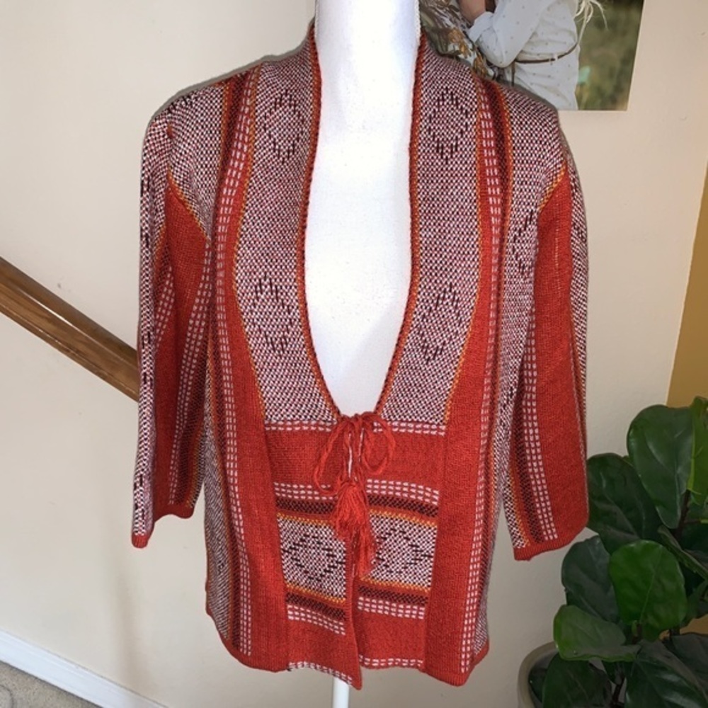 Anthropologie stone row knit cardigan sweater M